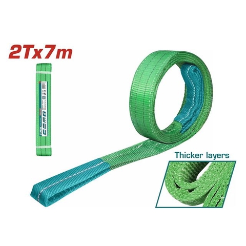 Dây Cáp Vải Cẩu Hàng Xanh Lá 2tx7mx60mm Total