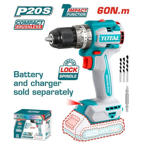 Máy Khoan Động Lực Dùng Pin 20V Total