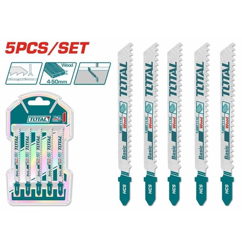 Bộ 5 Lưỡi Cưa Lọng Gỗ 8TPI Total