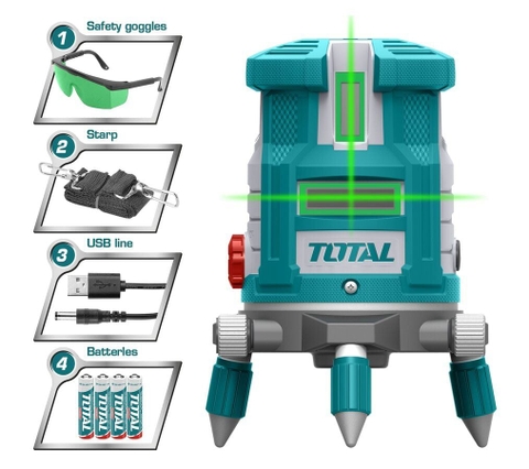 Máy Cân Mực Laser 5 Tia Xanh Total TLL305205