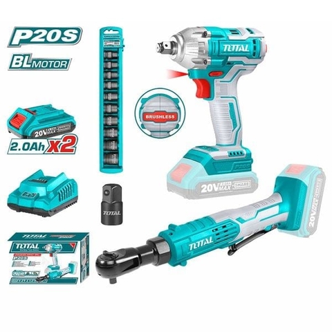 Bộ Combo 2 Máy Vặn Bu Lông Dùng Pin 20V Total