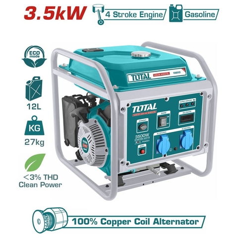 Máy Phát Điện Dùng Xăng Biến Tần 3.5KW Total