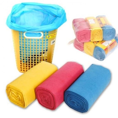 Bao Rác Cỡ Đại Màu, 64x78 cm, 3 Cuộn/Gói, 1Kg/Gói, 12 Gói/Thùng