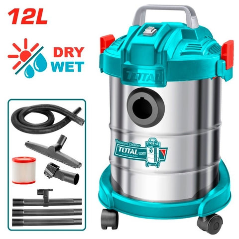 Máy Hút Bụi Ướt Và Khô 1000W-12L Total