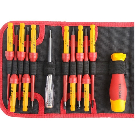 12pc Insulated Precision Screwdrivers Set, IN551-12, 12pcs, WEDO, Insulated Steel
