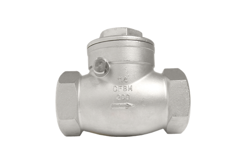 Van Một Chiều Lá Lật Ren Inox 304 DGV DG1120-W, DN15 Đến DN50, 21mm Đến 60mm, Bạc