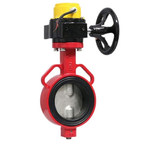 Van Bướm Tín Hiệu Shin Yi WBSS DN50 Đến DN400, 60mm Đến 406mm, Đỏ