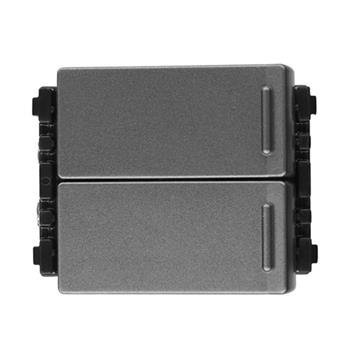 Công Tắc B 1 Chiều Loại Đôi Cỡ Trung Bật Vặn 250VAC 16A Dùng Với Mặt Dành Cho 3 Thiết Bị Hoặc 6 Thiết Bị Panasonic WEVH554127MYH, Xám Ánh Kim