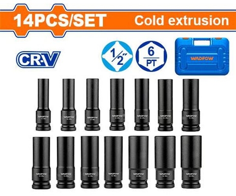 Bộ 14 Đầu Tuýp Sâu 1/2 Inch WADFOW