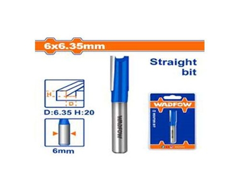 Mũi Phay Gỗ Thẳng 6x6.35mm WADFOW