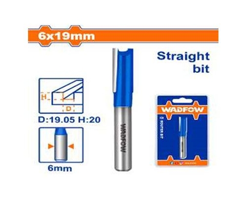 Mũi Phay Gỗ Thẳng 6x19mm WADFOW