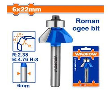 Mũi Phay Gỗ Đánh Chỉ Cổ Điển 6x6x22mm WADFOW