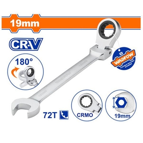 Cờ Lê Vòng Miệng Tự Động Lắc Léo 19mm WADFOW WSA6119