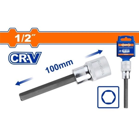 Đầu Tuýp 1/2 Inch Ra Đầu Vít Lục Giác Dài 12x100mm WADFOW