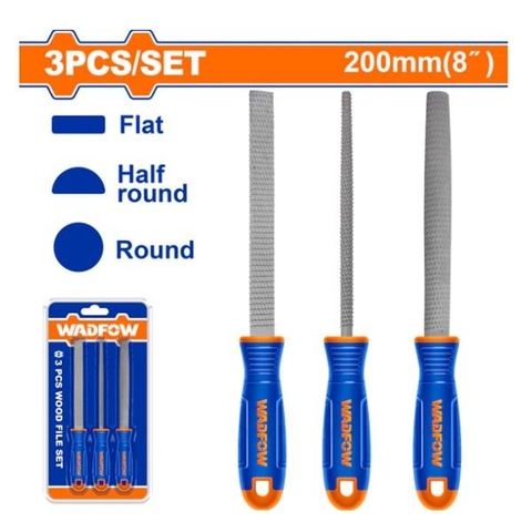 Bộ 3 Giũa Gỗ 8 Inch/ 200mm WADFOW