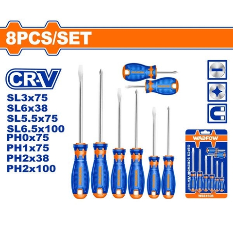 Bộ 8 Tua Vít Dẹp & Bake WADFOW WSS1408