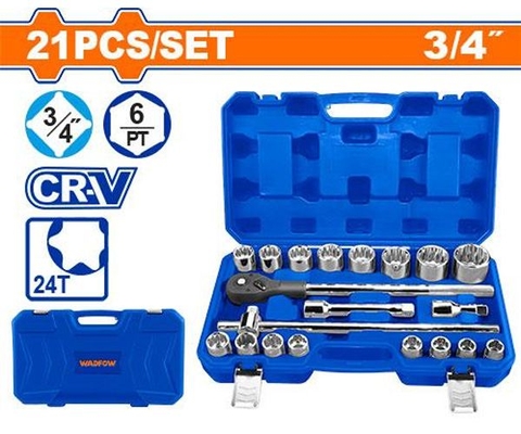 Bộ 21 Đầu Tuýp 3/4 Inch WADFOW