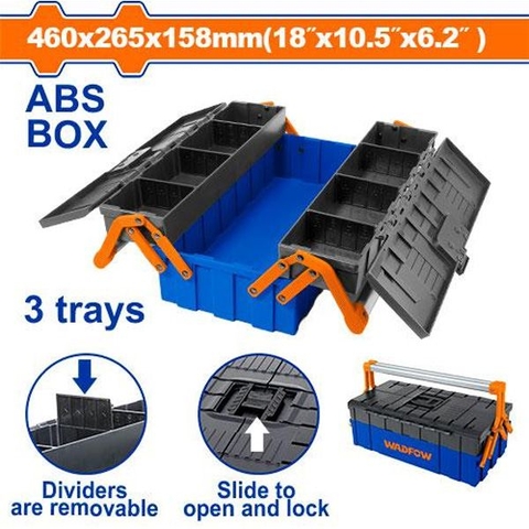 Hộp Nhựa ABS Đựng Dụng Cụ 3 Khay WADFOW WTB4303