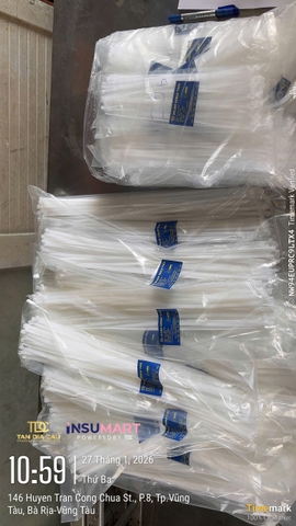 Dây Rút Nhựa LH Plastic, Bản Rộng 3mm-8mm, Chiều Dài 100mm-500mm, Màu Trắng, Quy Cách 100-1000 Sợi/Bịch
