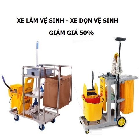 Xe làm vệ sinh - Xe đẩy dọn vệ sinh