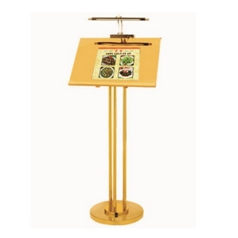 Bảng menu quán ăn inox vàng đẹp sang trọng B39-A