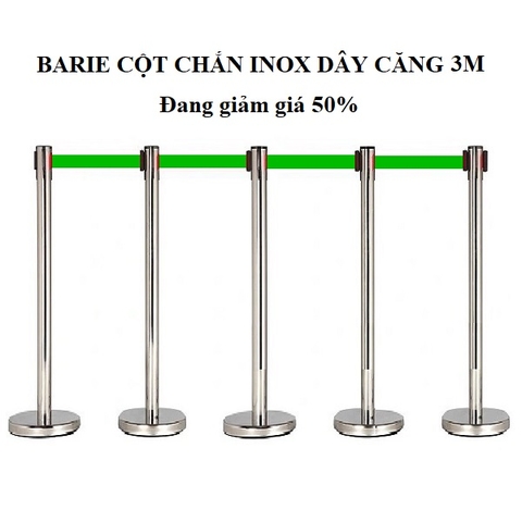 Barie cột chắn inox dây căng 3m