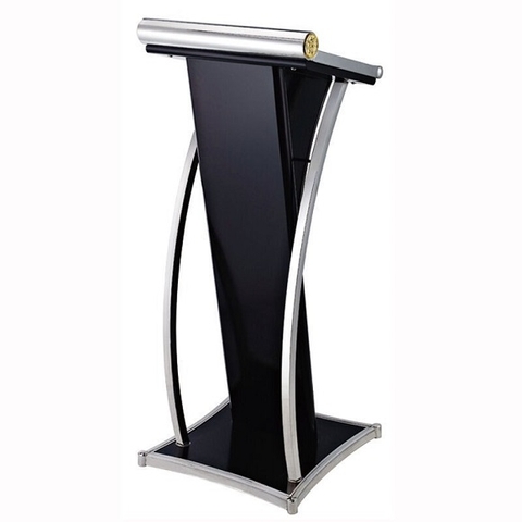 Bục phát biểu hiện đại, gỗ màu đen J63