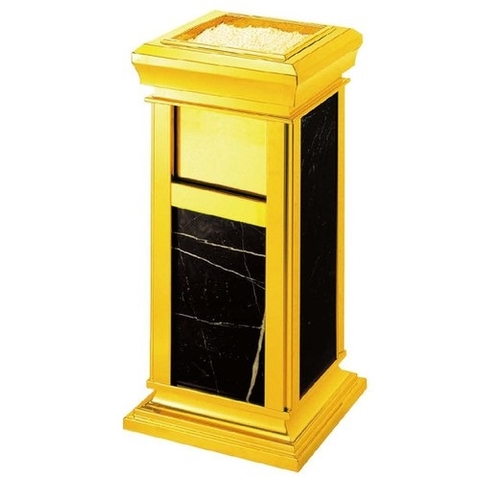 Thùng rác inox đá hoa cương A15