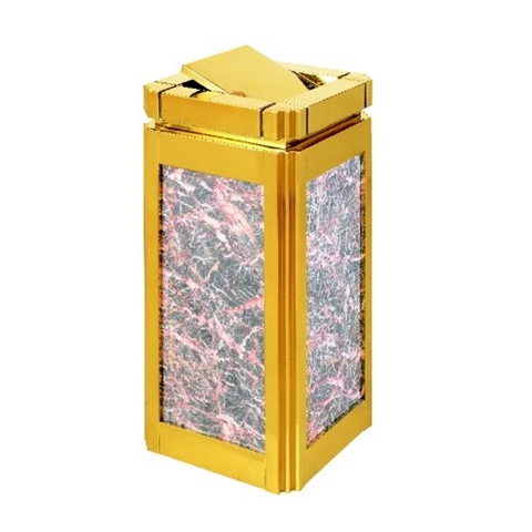 Thùng rác inox đá hoa cương đẹp sang trọng A11