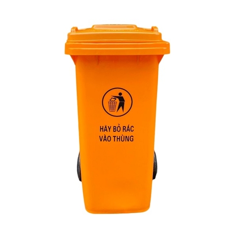 Thùng rác nhựa 120L màu cam Orange