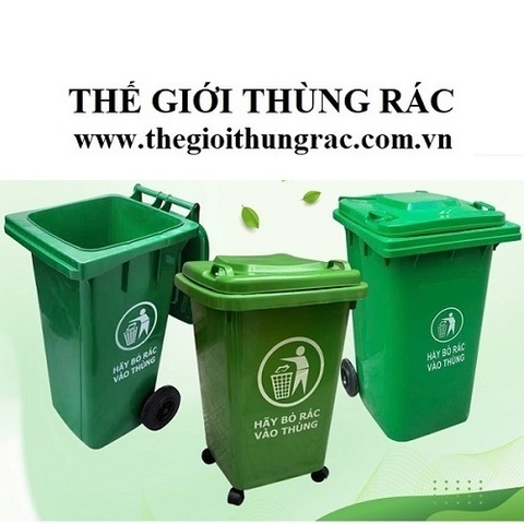Thùng rác xanh công cộng 30L, 60L, 120L, 240L, 660L, 1100L