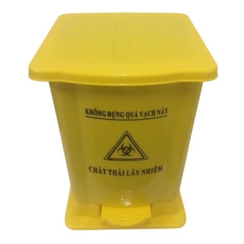 Thùng rác y tế 15L màu vàng