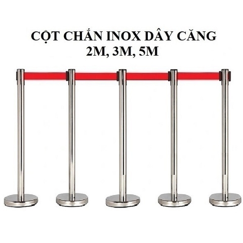 Trụ barrier inox dây căng 5m