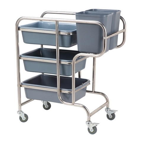 Xe đẩy thu dọn bát đĩa nhà hàng AF08159