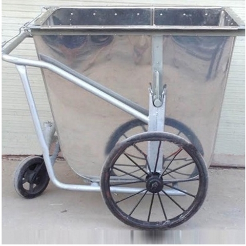 Xe gom rác đẩy tay 400L inox