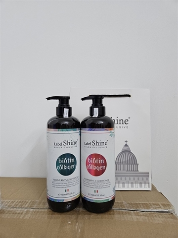 GỘI - XẢ LABEL SHINE - ĐEN DUNG TÍCH:750ml