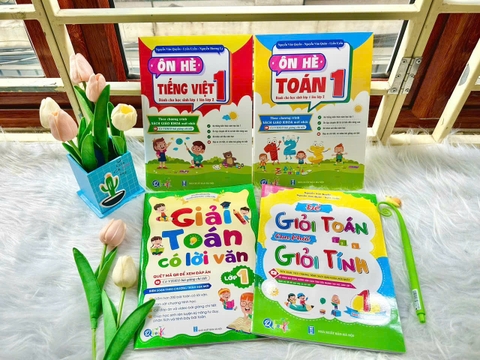 Bộ Ôn Hè Toán, Tiếng Việt, Tiếng Anh Lớp 1,2,3,4,5 - QBooks