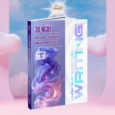 Sách - Chấp Bút 1000 Câu Writing – 30 Ngày Gieo Trồng Tư Duy Writing (Kèm Audio Và Đáp Án)