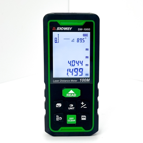 Thước đo khoảng cách Laser tia xanh SNDWAY SW-100G