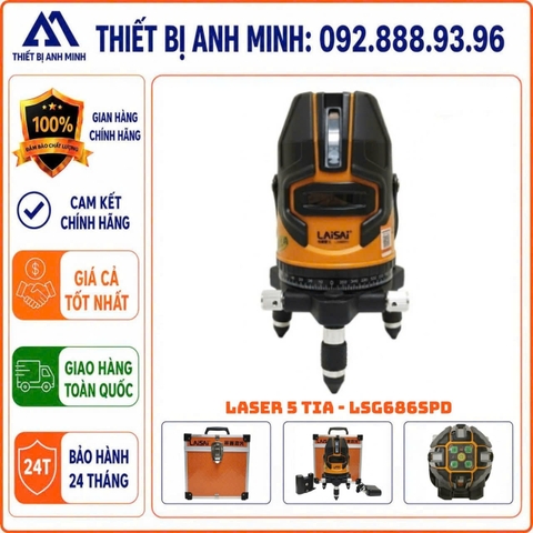 Máy cân bằng Laser 5 tia xanh LAiSAi LSG686SPD