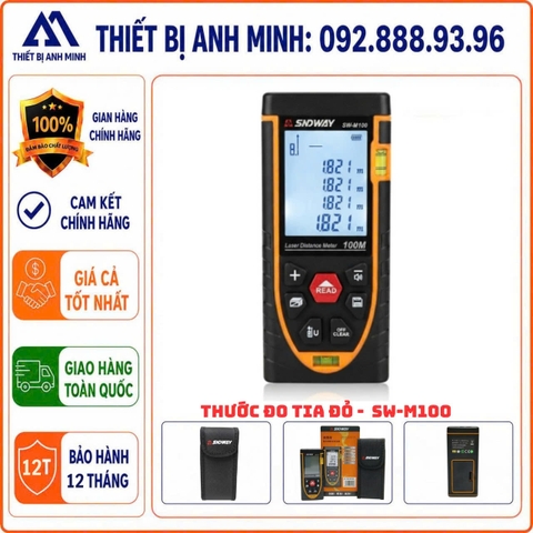 Thước đo khoảng cách bằng Laser tia đỏ SNDWAY SW-M100