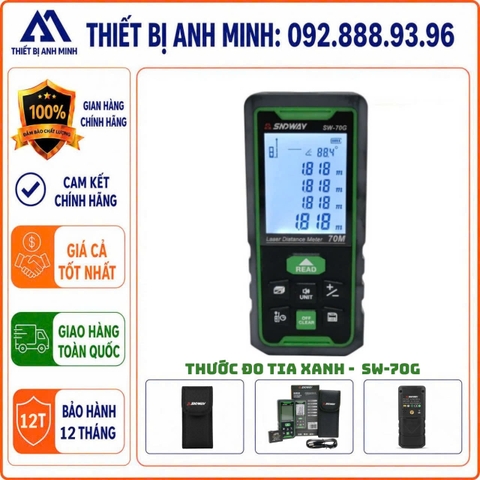 Thước Laser đo khoảng cách tia xanh SNDWAY SW-70G