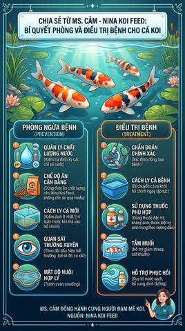 CÁ KOI BỆNH, PHÒNG VÀ CHỮA BỆNH MỒI NGÀY 01