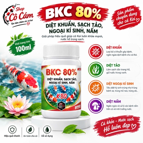 3 (K80) Diệt khuẩn, tảo, nấm khuẩn bẩn hồ