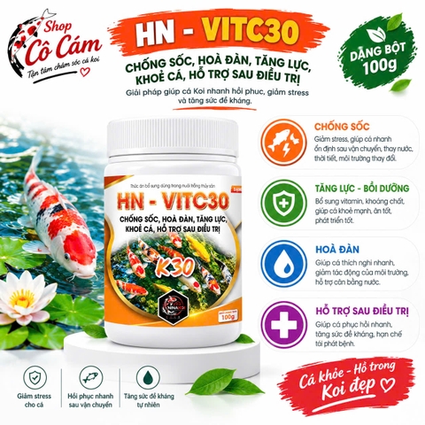 4 (K30) Hỗ trợ chống sốc, tăng sức đề kháng giúp cá ăn tốt, lên màu