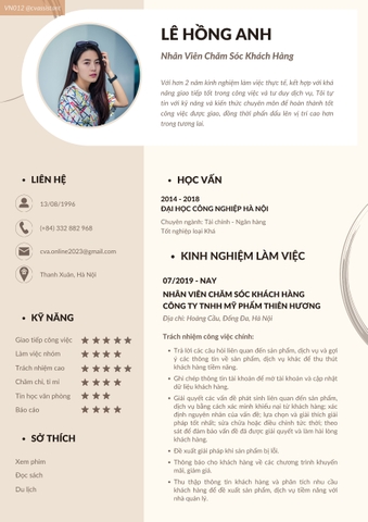 CVA003 - Mẫu CV Xin Việc
