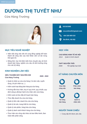 CVA009 - Mẫu CV Xin Việc