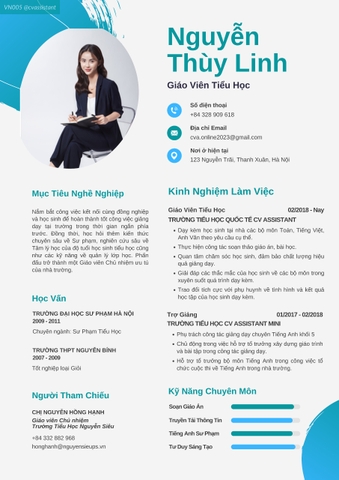 CVA010 - Mẫu CV Xin Việc