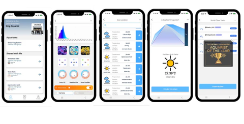 Ảnh màn hình điện thoại hiển thị tính năng Instant Control và danh sách lịch trình Public Schedules của WWC trên app Illumagic.