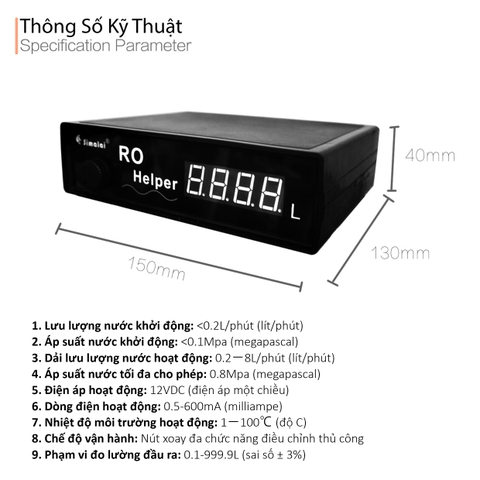 Simalai RO Helper - Máy định lượng chính xác lượng nước ra cho máy lọc nước RO